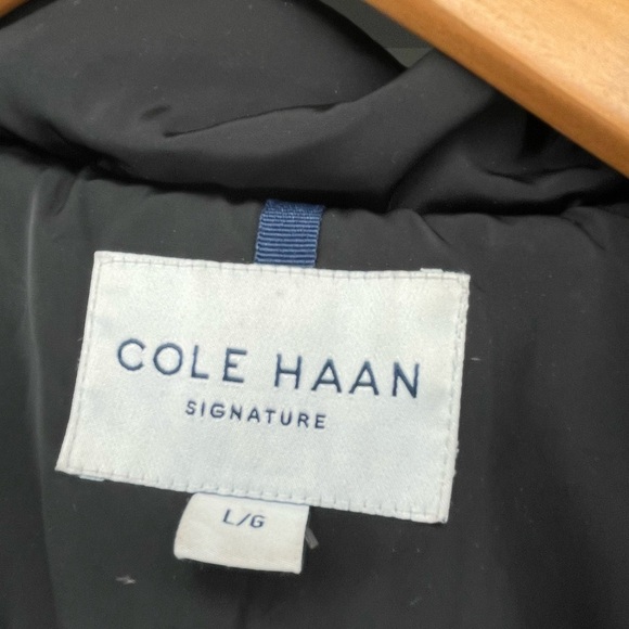 Cole Haan Black Down Puff Coat Long line - Picture 3 of 4